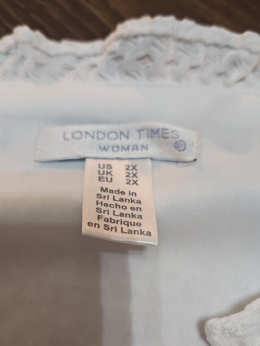 London Times White Textured V-Neck Ruffle Midi Dress - Picture 8 of 9